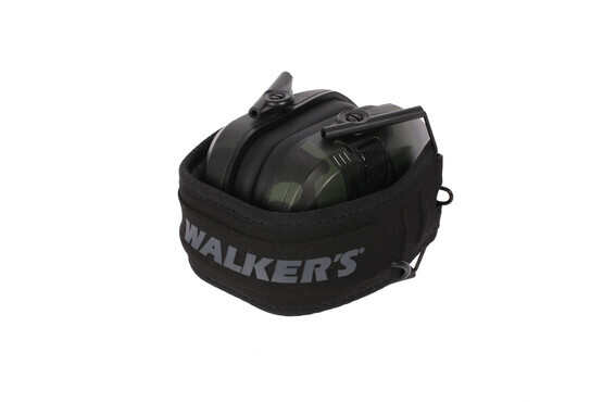 Walkers Razor Slim Electronic Hearing Muffs fold compact with a MultiCam Black finish